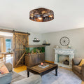 Farmhouse Flush Mount Ceiling Fans With Remote Without Bulbs