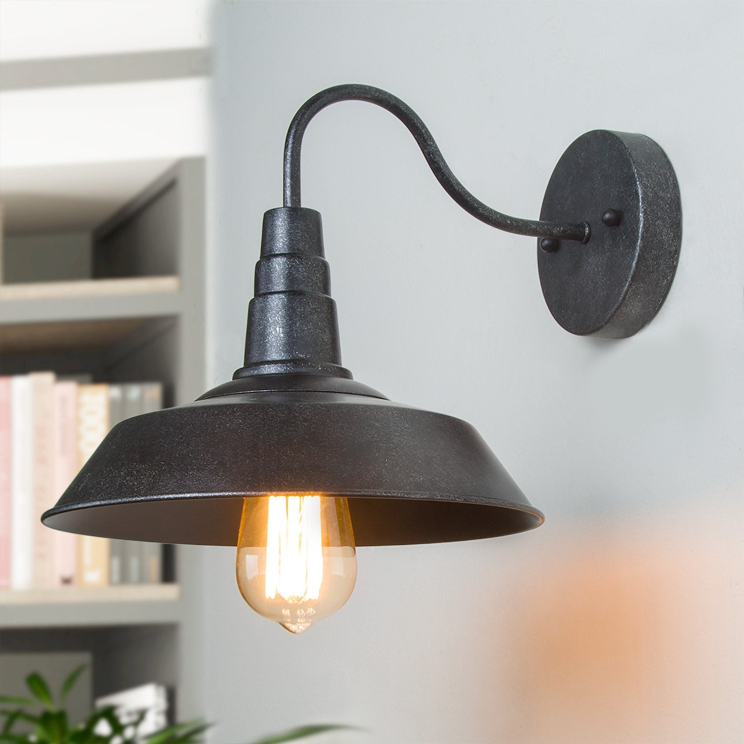 Lnc Metallic Gooseneck Wall Sconce Barn Warehouse Wall Lighting