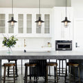 Lnc Black Metal Cage 1 Light Industrial Pendant Light