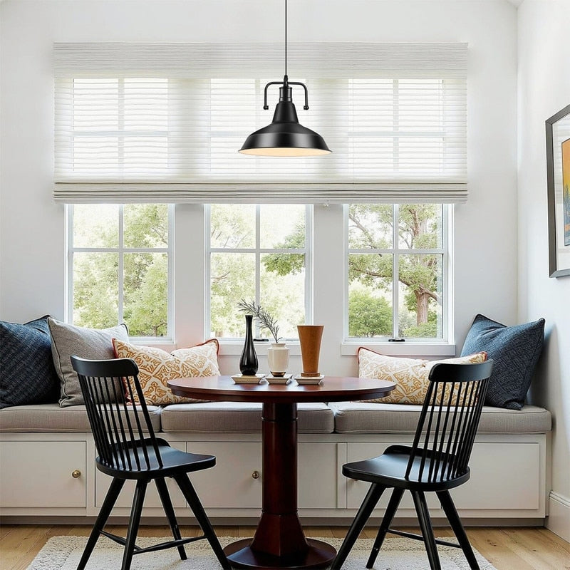 Farmhouse Island Light Metal Dining Room Light Black Pendant Light N A