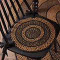 Vhc Farmhouse Country Black Primitive Classic Tabletop Kitchen Jute Chair Pad Set Of 6