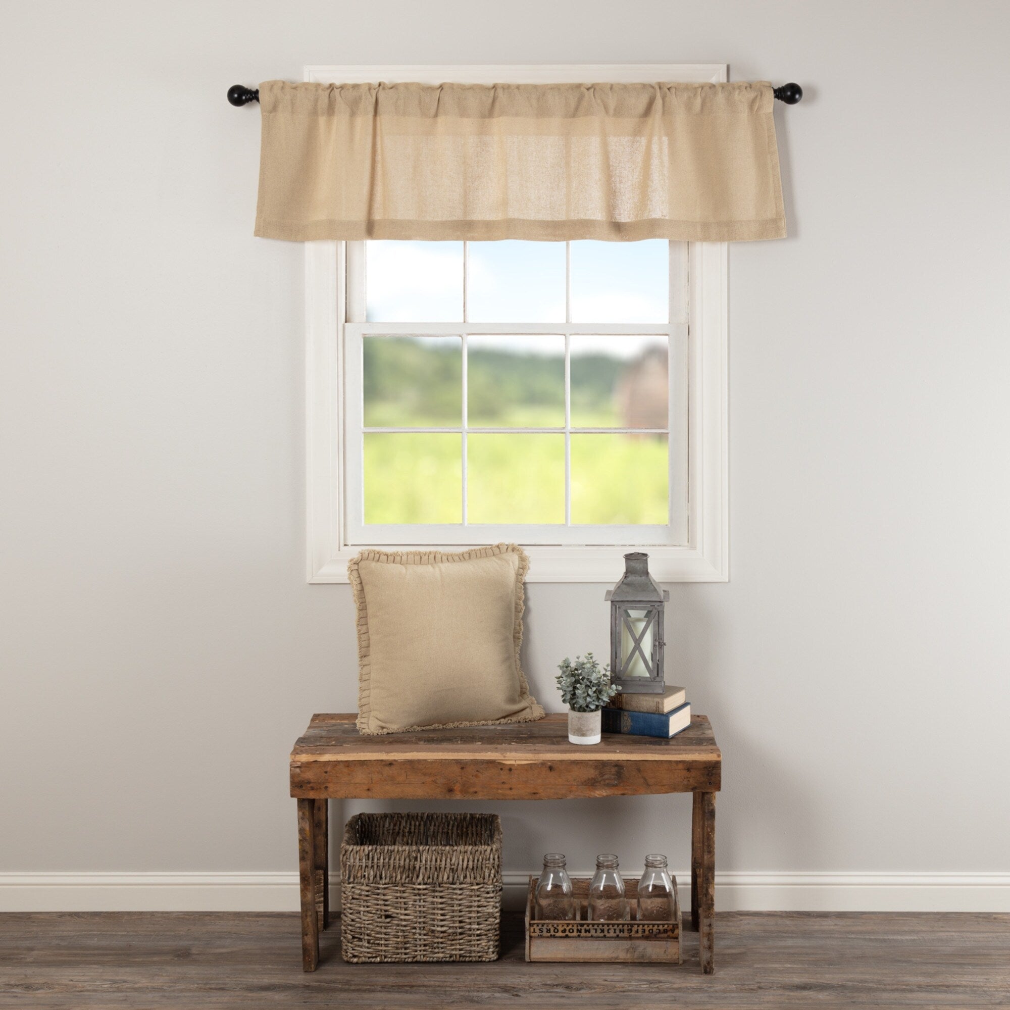 Burlap Valance