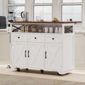 Farmhouse Kitchen Island Serving Cart With Drop Leaf White Rolling Kitchen Cart With 3 Drawers 3 Cabinets