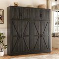 Farmhouse Kitchen Pantry With Bar Doors 71 Tall Storage Cabinet Adjustable Shelves