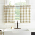 The Gray Barn Emily Gulch Buffalo Check Kitchen Window Tier Set