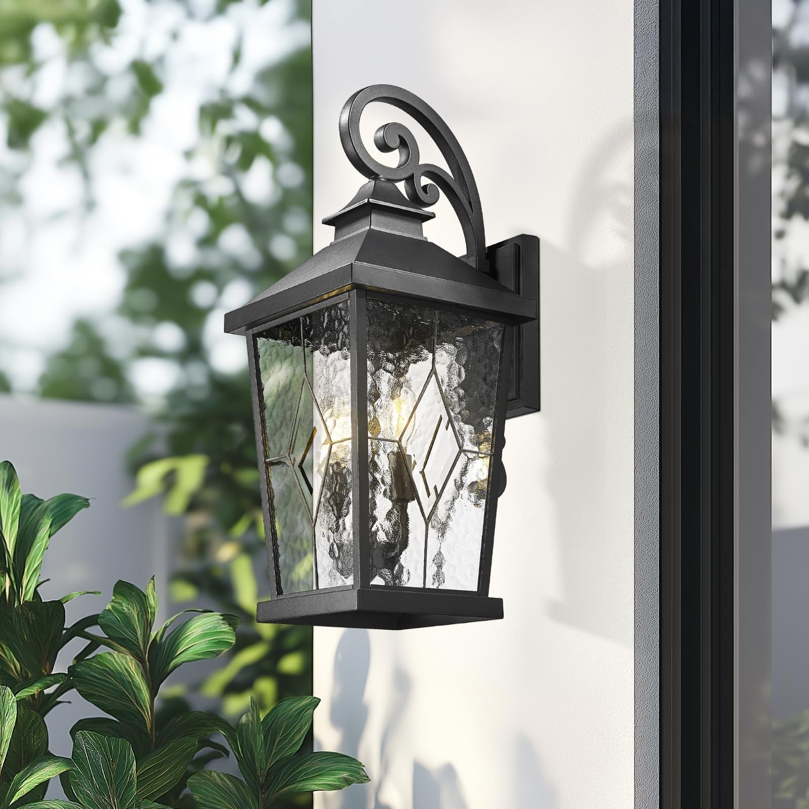 Farmhouse Outdoor Wall Lantern Exterior Carriage Light For Porch