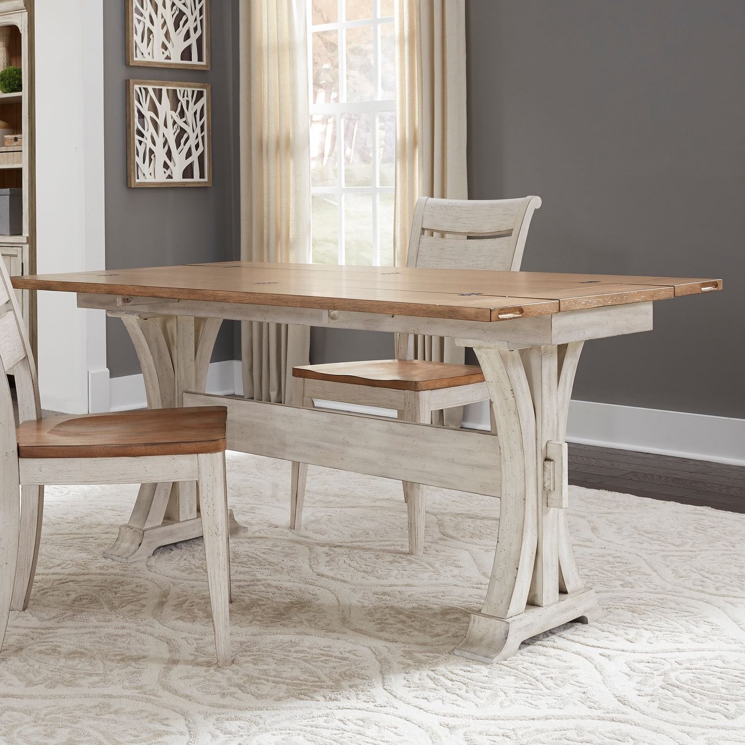 Farmhouse Reimagined Antique White Flip Lid Sofa Table