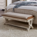 Farmhouse Reimagined Antique White Bed Bench