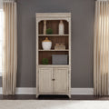 Farmhouse Reimagined Antique White 2 Door Bookcase