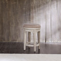 Farmhouse Reimagined Antique White Console 24 Inch Swivel Stool N A
