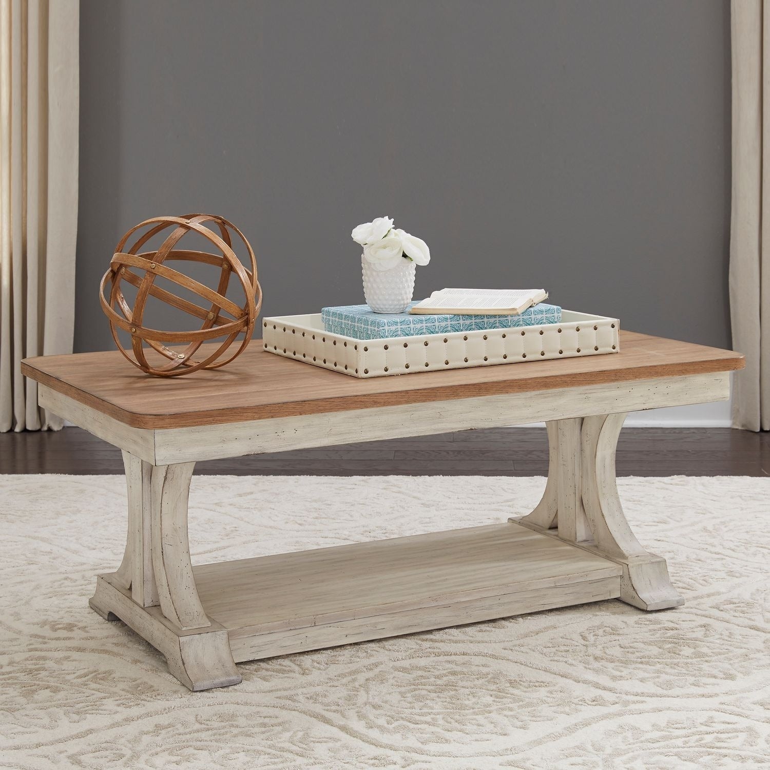 Farmhouse Reimagined Antique White Rectangular Cocktail Table