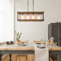 Rustic Pendant Light 4 Lights Hanging Lighting For Kitchen Island