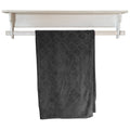 Primitive Pine Shelf With Quilt Rack Black