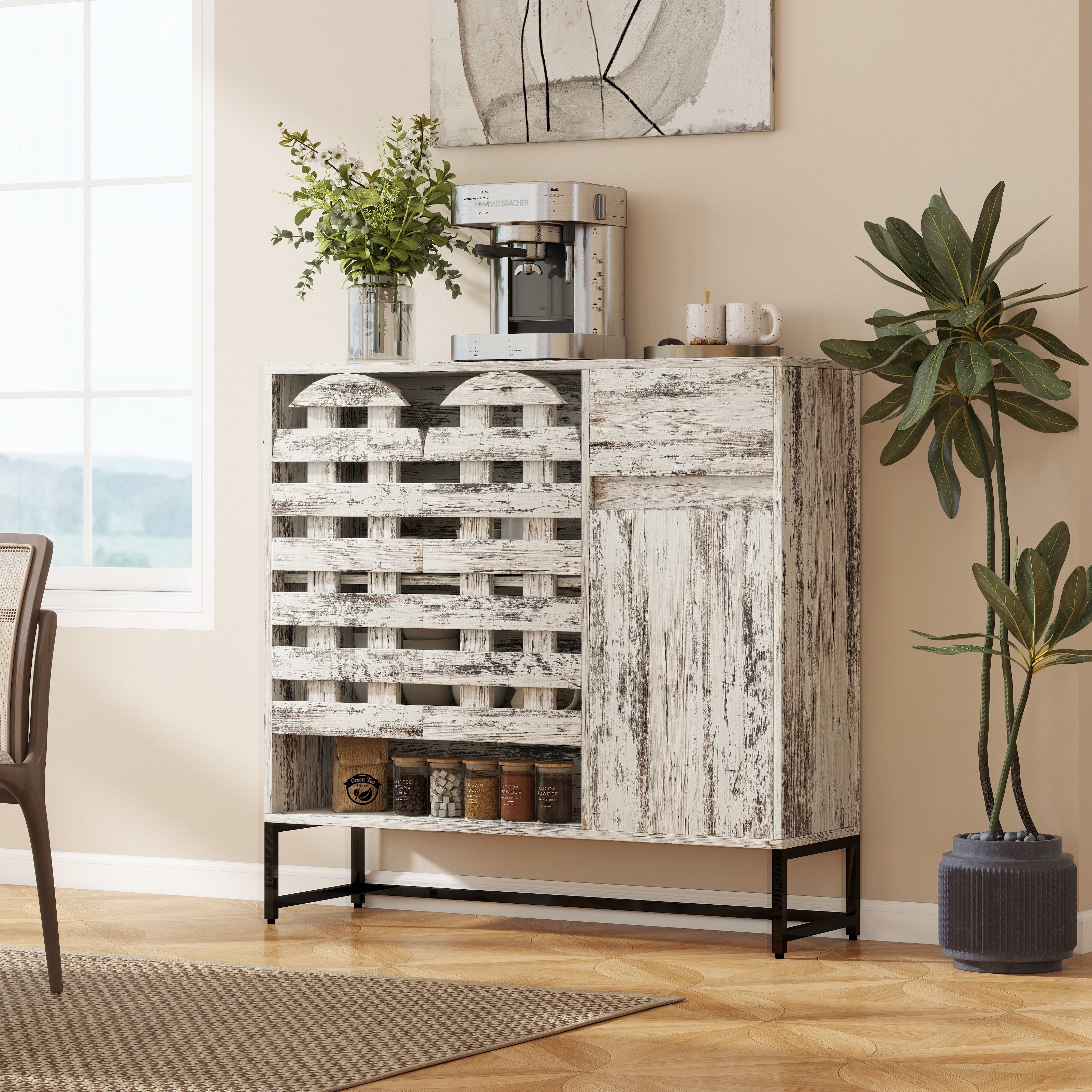 Farmhouse Sideboard Storage Cabinet With Drawer Entryway Cabinet Hallway Cabinet Cupboard With Shelves