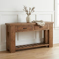 Farmhouse Solid Wood Console Table 63 Inch Long Entryway Sofa Table