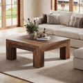 Farmhouse Square Coffee Table For Living Room 39.37 Inch Low Large Center Tea Accent Table