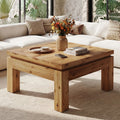 Farmhouse Square Coffee Table 31.5 Solid Wood Coffee Table