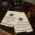 Farmhouse Star Country Life Muslin Unbleached Natural Tea Towel Set Of 2 19X28 Tea Towel 28X19