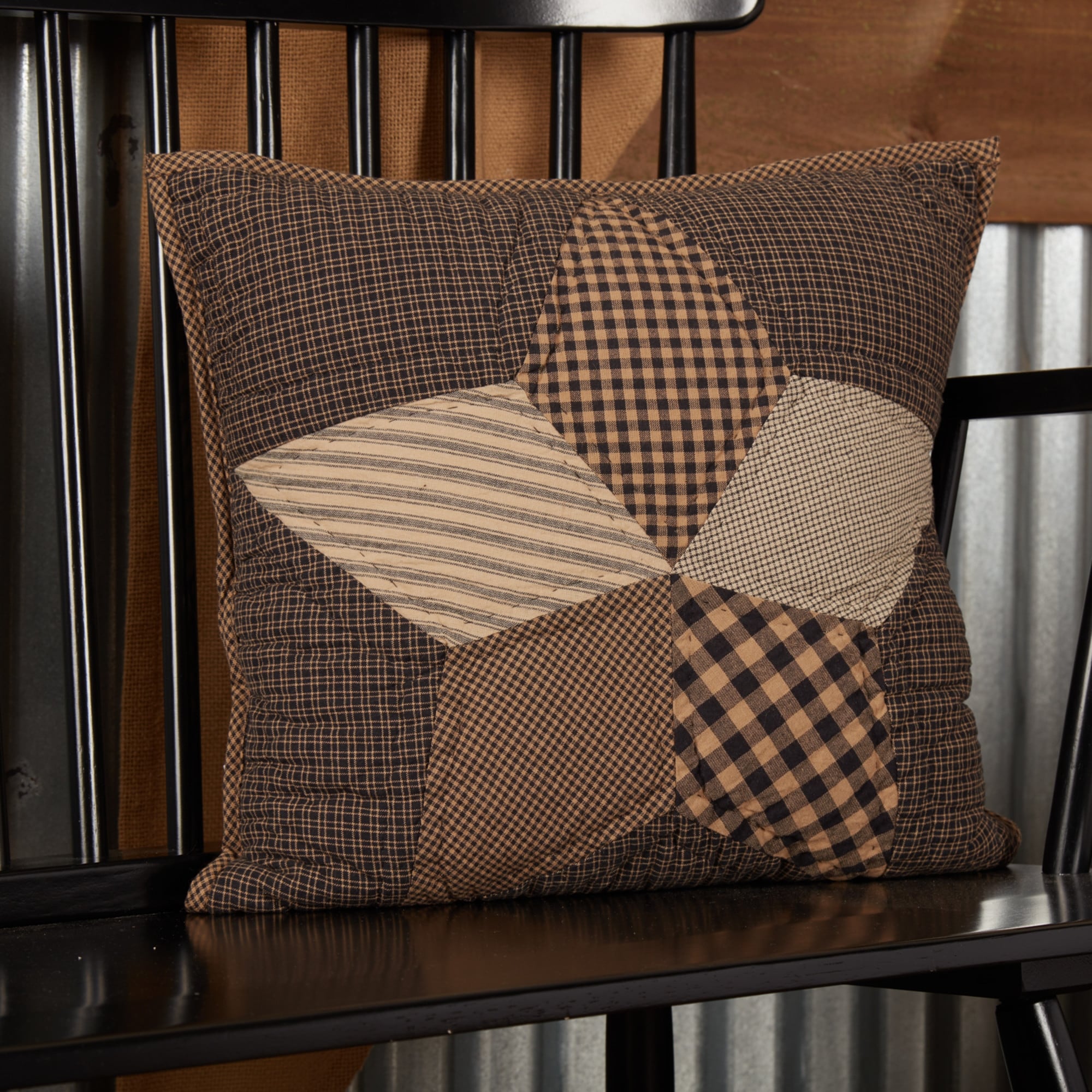 Farmhouse Star Filledthrow Pillow Quilted 16X16