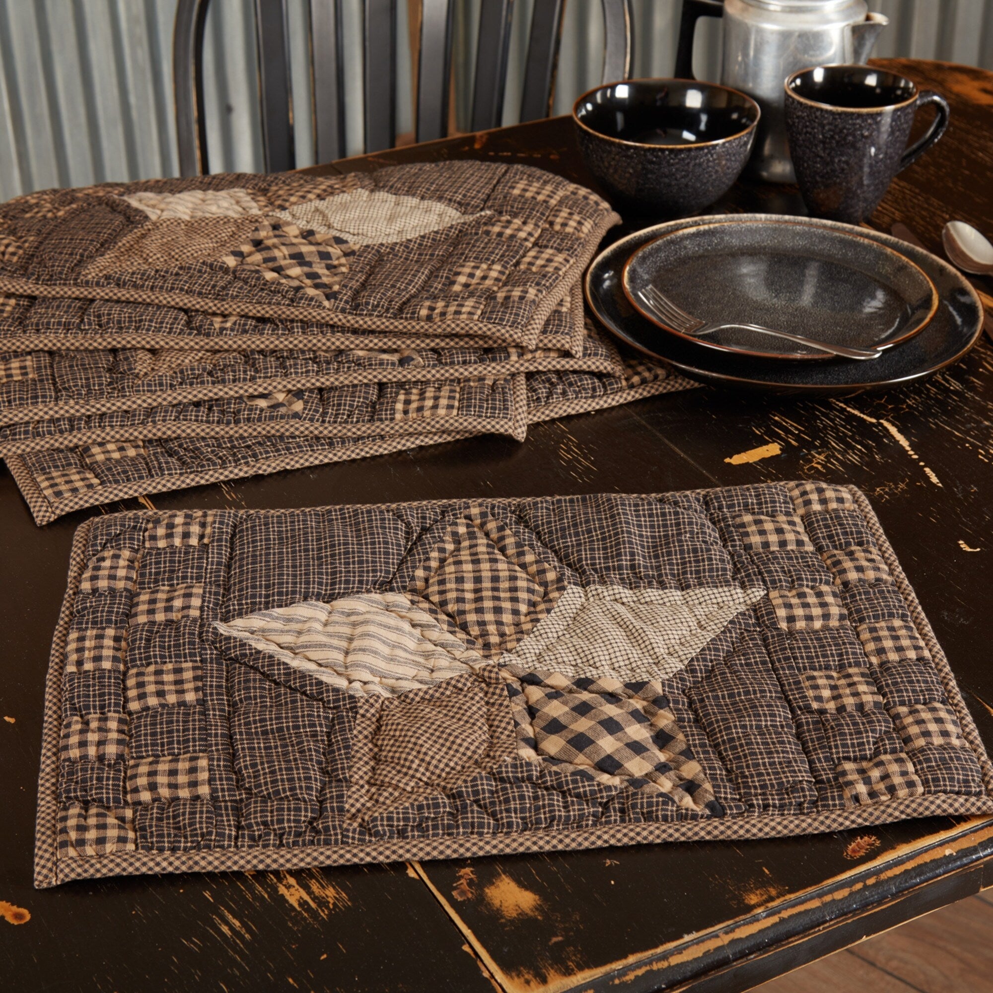 Farmhouse Star Quilted Placemat Set Of 6