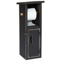 Primitive Pine Toilet Paper Holder Black