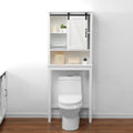 Farmhouse White Mdf Over The Toilet Space Saver Cabinet