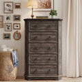 Farmhouse Wooden Dresser With Charging Station