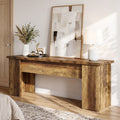 63 Inch Long Farmhouse Low Console Table