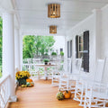 Farmhouse Bulb Light Metal Wood Kitchen Light Brown Ceiling Light N A
