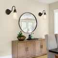 Farmhouse Bulb Lights Glass Metal Vanity Light Black Bathroom Light N A