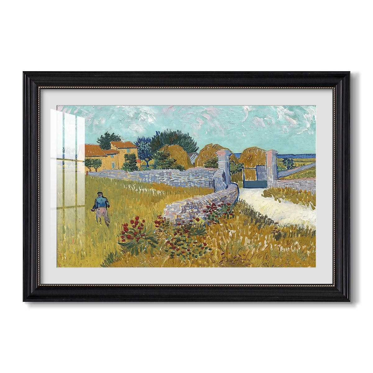 Farmhouse In Provence 1888 Vincent Van Gogh Custom Framed Print