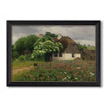 Farmhouse With Meadow Flowers 1909 Hans Andersen Brendekilde Custom Framed Canvas