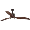 Farris Three Blade Carved Wood 60 Ceiling Fan