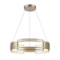 Fashionista 24 Inch Wide Integrated Led Chandelier In Bronze 24In W X 24In D X 6In H