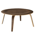 Molded Walnut Plywood Coffee Table