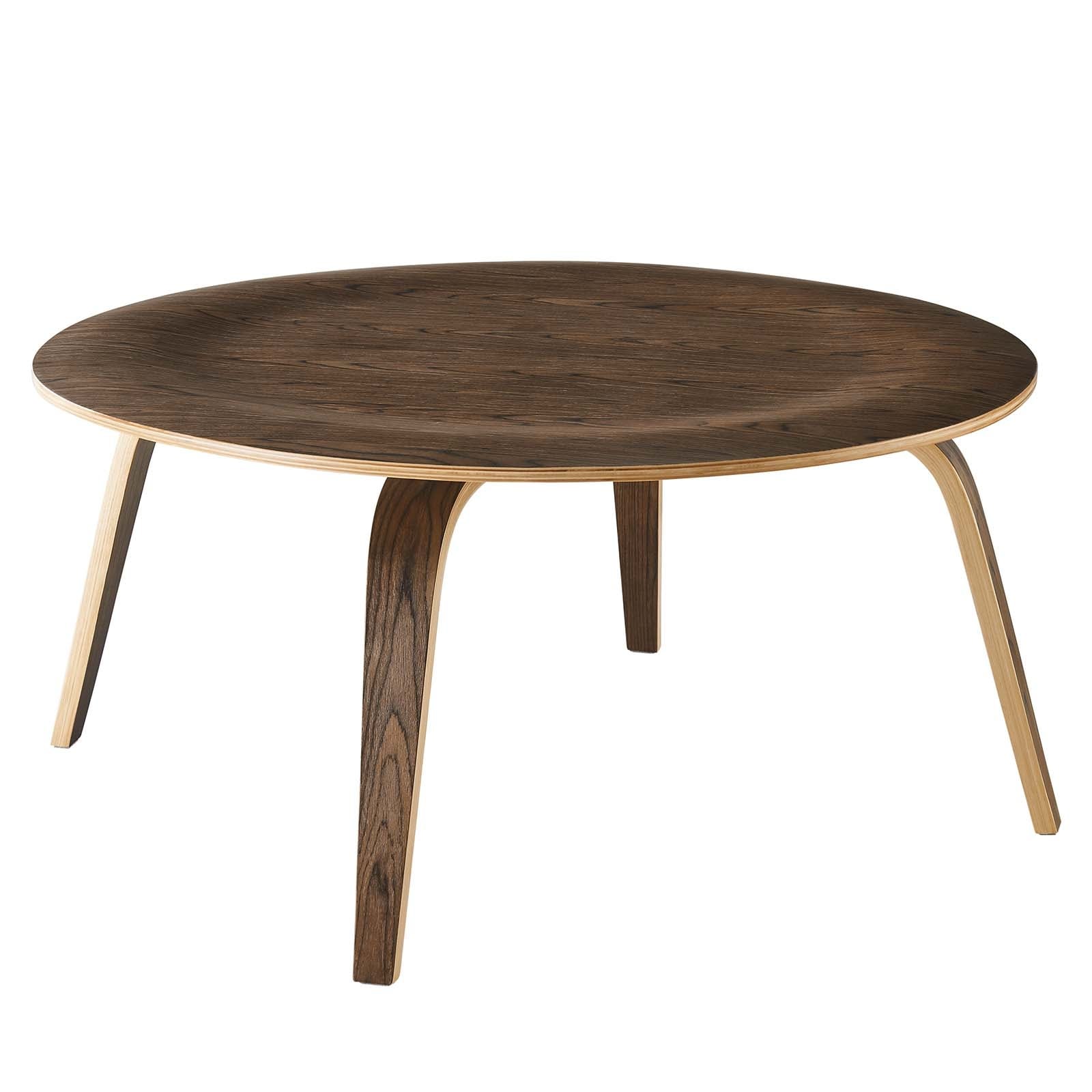 Molded Walnut Plywood Coffee Table