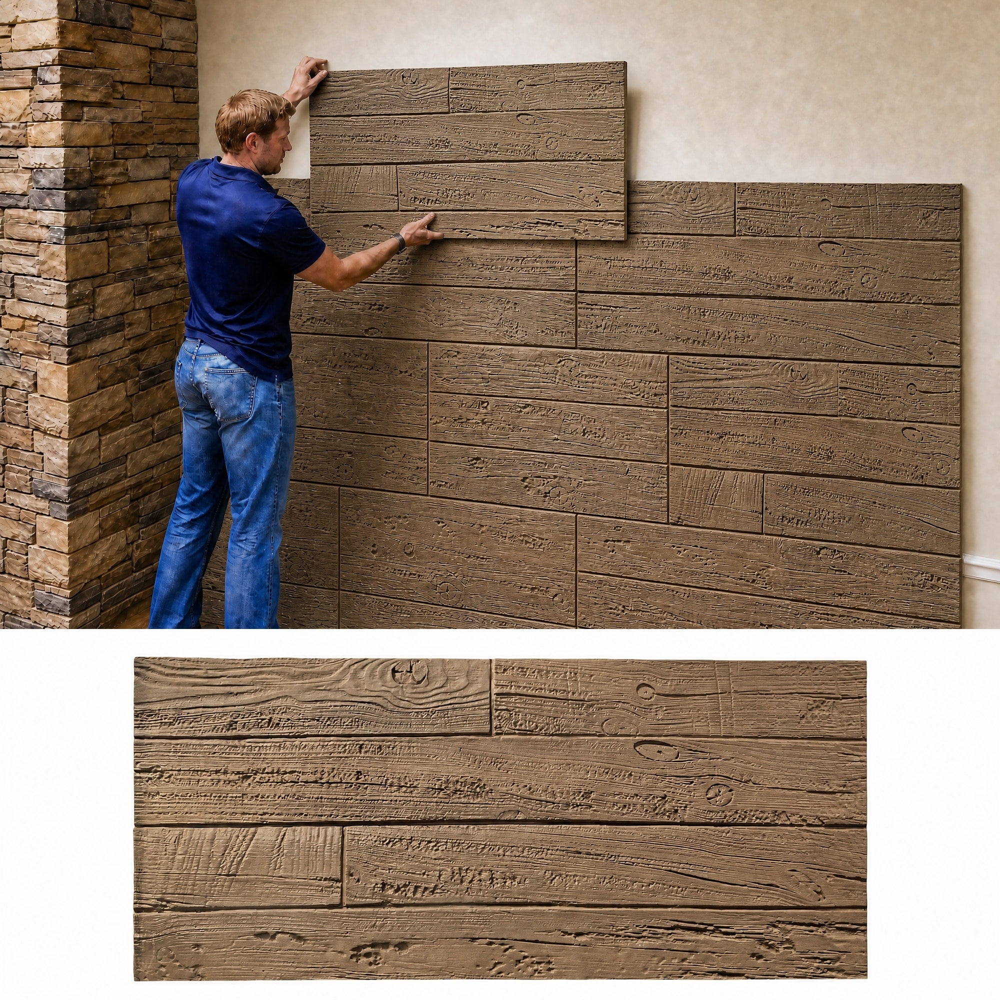 Faux Brick Stone Veneer Panels Polyurethane Terracotta Red Siding Wall Panels For Fireplace Outdoor Curb Appeal 2 Or 10 Pack