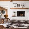 Faux Cowhide Grey Charcoal Brown Area Rug 62 X 8
