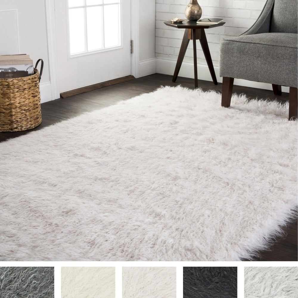 Faux Fur Sheepskin Textured Shag Rug 2 X 3 2 X 3