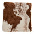 Faux Fur Throw With Cow Hide Design
