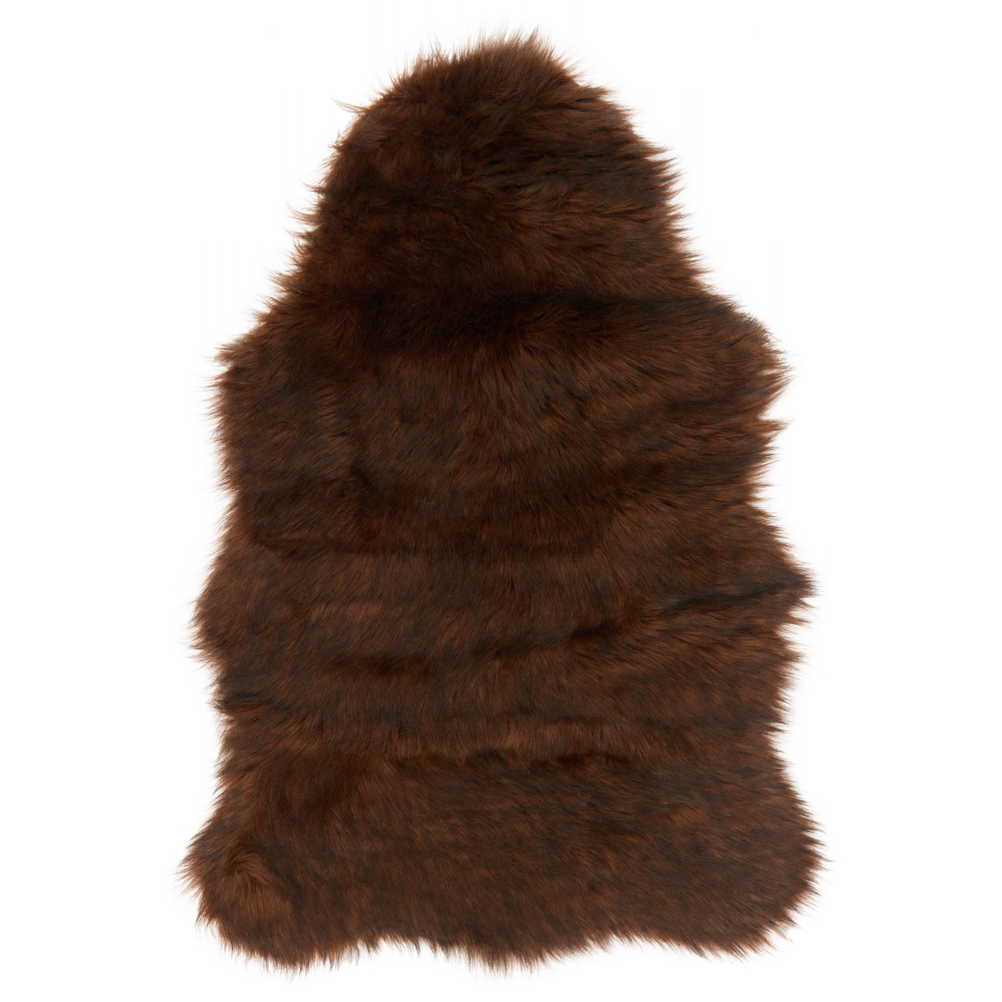 Faux Fur Two Toned Textured Shag Rug