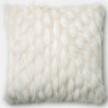 Faux Fur White Textured 22 Inch Throw Pillow Or Pillow Cover