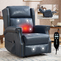 Faux Leather Recliner With 155 Degree Recline And 8 Vibration Nodes