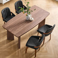 Faux Leather Upholstered Swivel Dining Chairs Kitchen Chairs