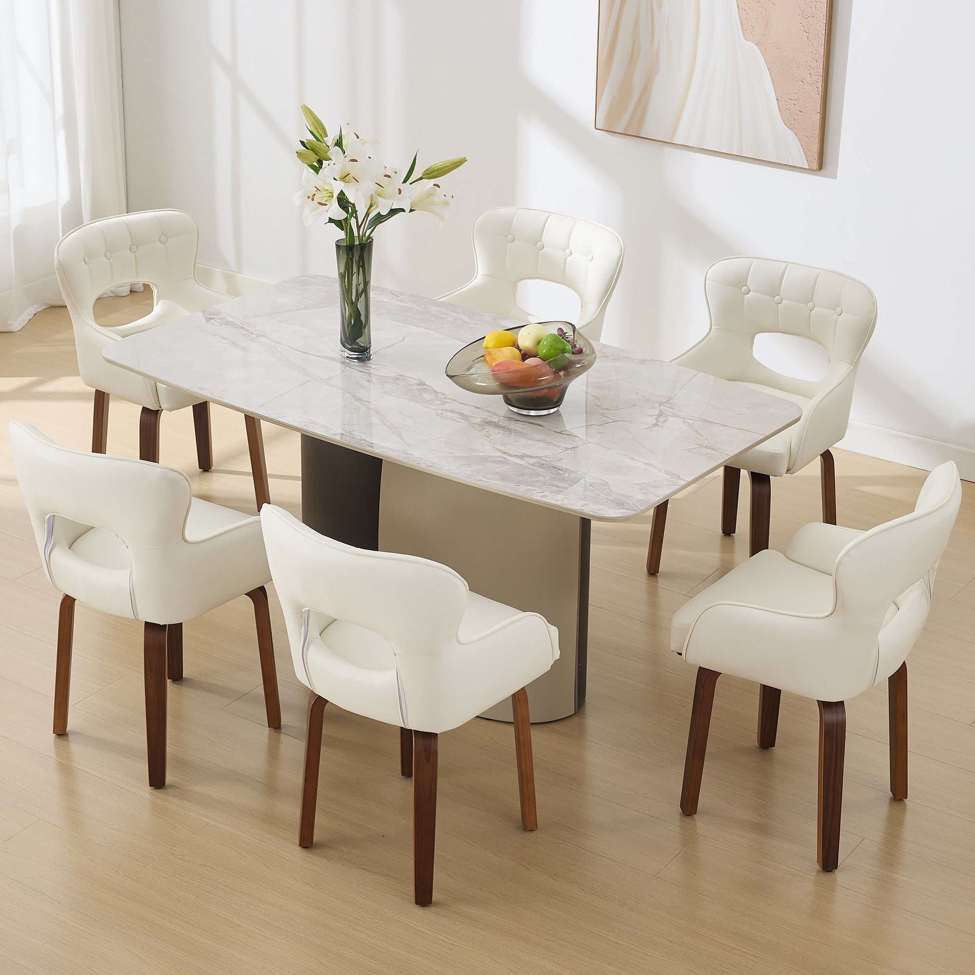 Bentwood Swivel Dining Chairs Set Of 2 4 6 Faux Leather Upholstered Chairs Kitchen Chairs