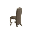 Faux Leather Upholstered Wooden Counter Height Chair With Nail Head Trim Gray And White Set Of Two