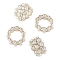 Faux Pearl Beaded Design Event Napkin Ring Set Of 4