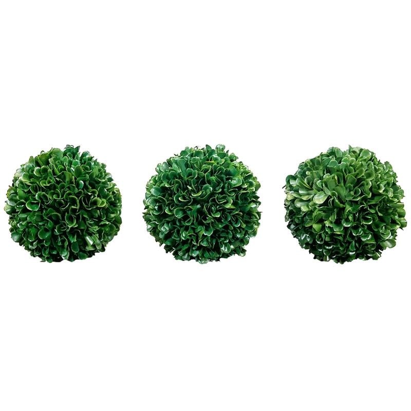Faux Preserved Artificial Boxwood Ball Topiary Plant 5 H Set Of 3