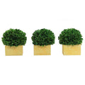 Faux Preserved Artificial Boxwood Ball Topiary Plant In Pot Set Of 3