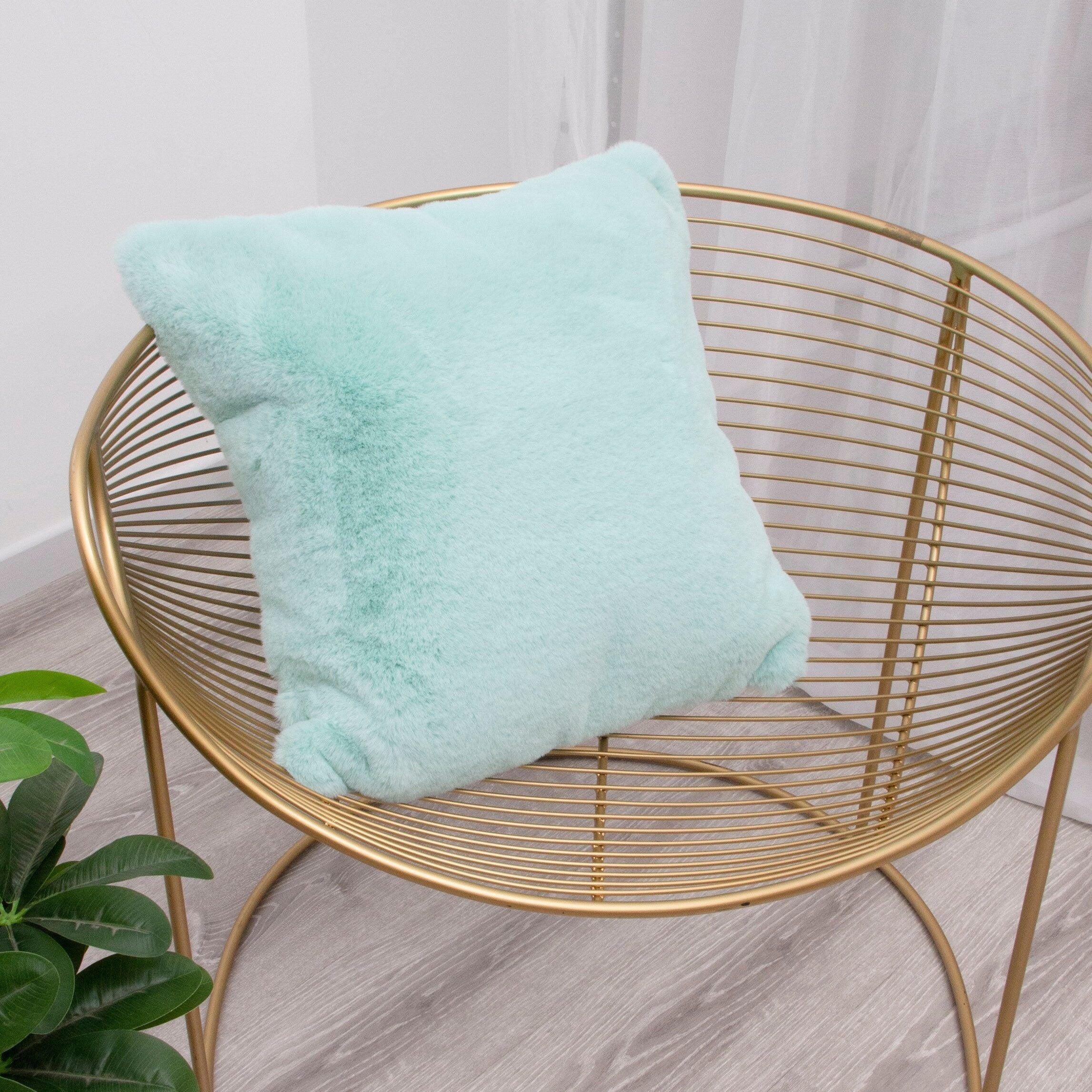 Faux Rabbit Collection Solid Square Pillow 20 X 20